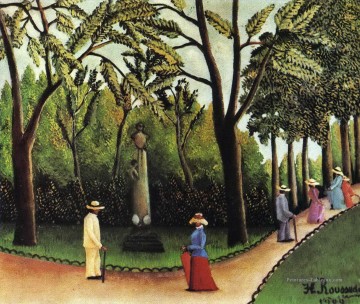  henri - le monument à Chopin dans les jardins du Luxembourg 1909 Henri Rousseau post impressionnisme Naive primitivisme